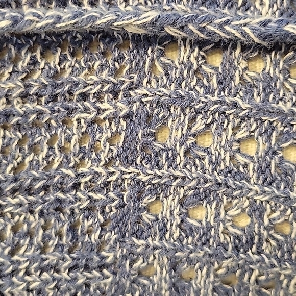 Christopher & Banks blue sweater with lace trim. Size Small 3/4 lenght sleeves - Picture 5 of 7